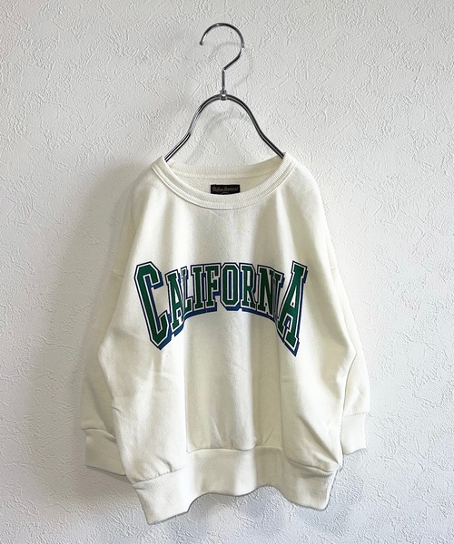 Life Support Products（ライフサポートプロダクツ）の「ウラケカレッジプリントトレーナー（80～150cm）（スウェット・キッズ・ライトブルー/ベージュ/レッド/オフホワイト/マスタード/チャコール・90/100/110/120/80/130/95/140/150）」の2枚目の写真