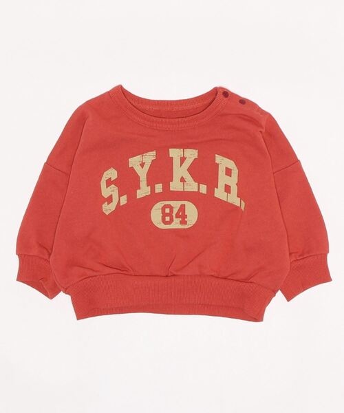 Life Support Products（ライフサポートプロダクツ）の「ウラケカレッジプリントトレーナー（80～150cm）（スウェット・キッズ・ライトブルー/ベージュ/レッド/オフホワイト/マスタード/チャコール・90/100/110/120/80/130/95/140/150）」の11枚目の写真