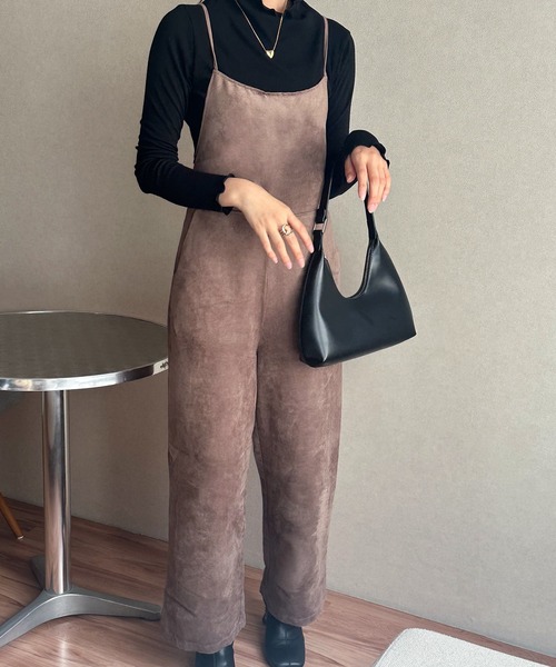 Isn't She?(イズントシー)の「レースアップサロペット(サロペット/オーバーオール・レディース・ベージュ/アイボリー/ブラウン・FREE)」の12枚目の写真