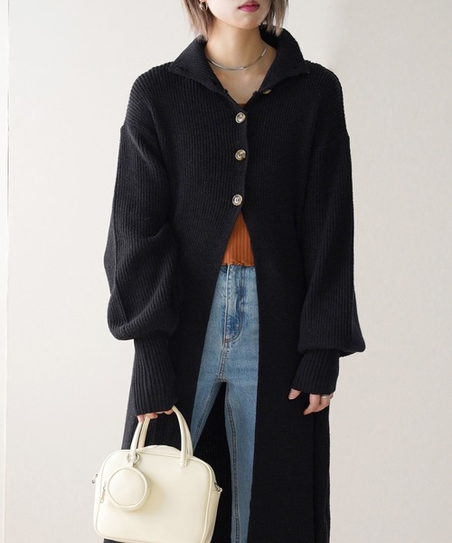 IAMUSE（アイアミューズ）の「アルパカタッチロングニット S0713【IAMUSE】（ワンピース・レディース・杢グレー/モカ/ブラック・FREE）」の21枚目の写真