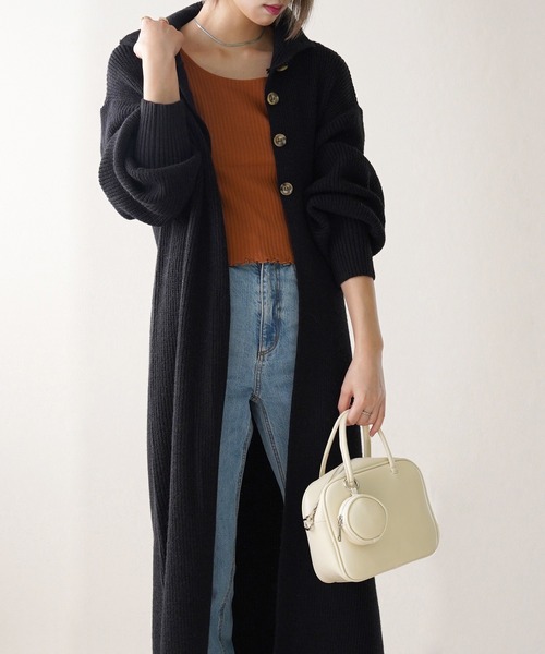 IAMUSE（アイアミューズ）の「アルパカタッチロングニット S0713【IAMUSE】（ワンピース・レディース・杢グレー/モカ/ブラック・FREE）」の22枚目の写真