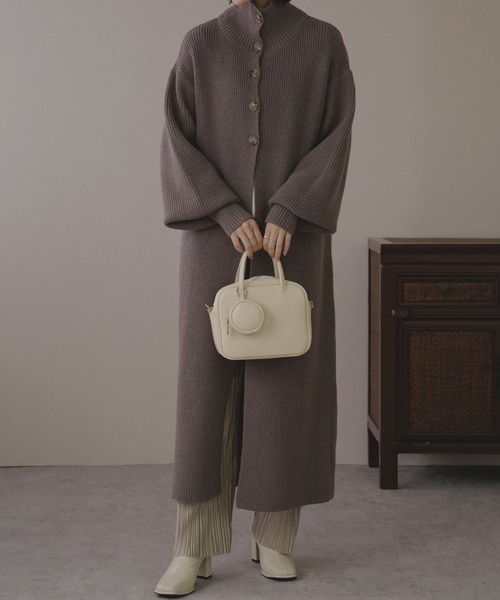 IAMUSE（アイアミューズ）の「アルパカタッチロングニット S0713【IAMUSE】（ワンピース・レディース・杢グレー/モカ/ブラック・FREE）」の11枚目の写真