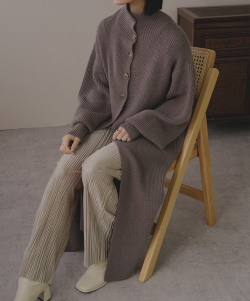 IAMUSE（アイアミューズ）の「アルパカタッチロングニット S0713【IAMUSE】（ワンピース・レディース・杢グレー/モカ/ブラック・FREE）」の14枚目の写真