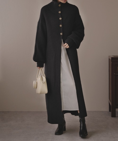 IAMUSE（アイアミューズ）の「アルパカタッチロングニット S0713【IAMUSE】（ワンピース・レディース・杢グレー/モカ/ブラック・FREE）」の17枚目の写真