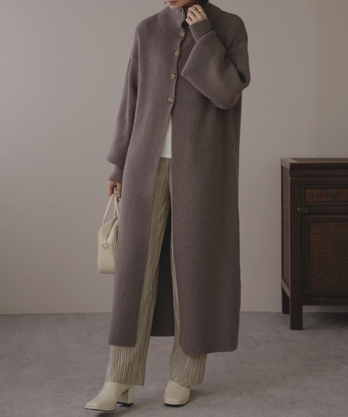 IAMUSE（アイアミューズ）の「アルパカタッチロングニット S0713【IAMUSE】（ワンピース・レディース・杢グレー/モカ/ブラック・FREE）」の19枚目の写真