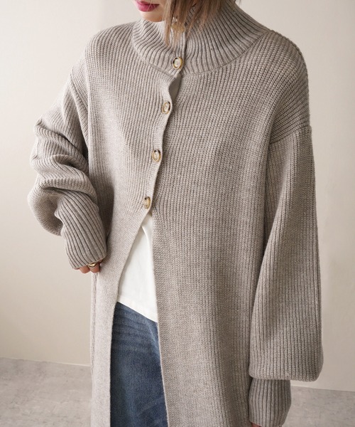 IAMUSE（アイアミューズ）の「アルパカタッチロングニット S0713【IAMUSE】（ワンピース・レディース・杢グレー/モカ/ブラック・FREE）」の16枚目の写真