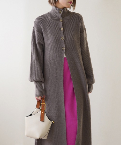 IAMUSE（アイアミューズ）の「アルパカタッチロングニット S0713【IAMUSE】（ワンピース・レディース・杢グレー/モカ/ブラック・FREE）」の15枚目の写真