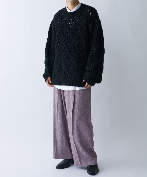 Lui's(ルイス)の「ハンドパターンニット(ニット/セーター・メンズ・ブラック/グレー・FREE)」の11枚目の写真