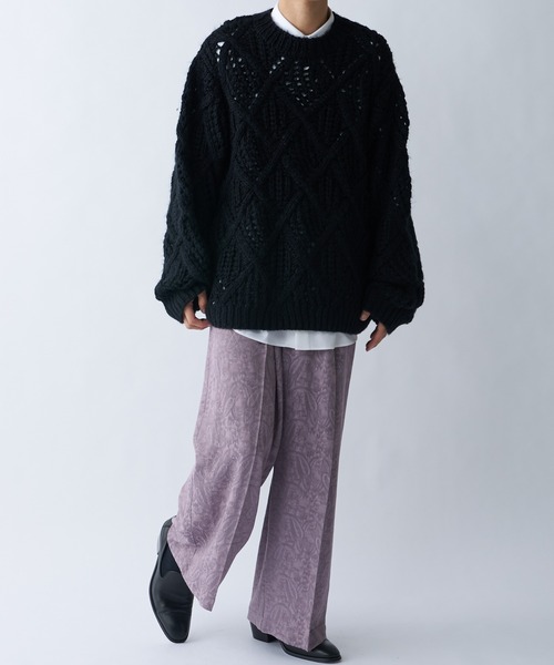 Lui's(ルイス)の「ハンドパターンニット(ニット/セーター・メンズ・ブラック/グレー・FREE)」の12枚目の写真