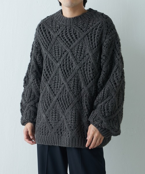 Lui's(ルイス)の「ハンドパターンニット(ニット/セーター・メンズ・ブラック/グレー・FREE)」の16枚目の写真