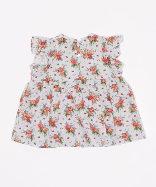 CHRISTINA  ROHDE（クリスティーナローデ）の「Christina Rhode  / 花柄 フリルスリーブブラウス＜ベビー＞（シャツ/ブラウス・キッズ・ライトブルー・12M/18M/24M）」の5枚目の写真