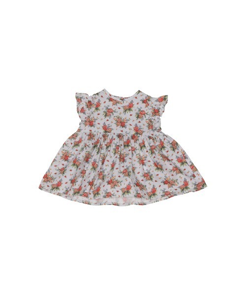 CHRISTINA  ROHDE（クリスティーナローデ）の「Christina Rhode  / 花柄 フリルスリーブブラウス＜ベビー＞（シャツ/ブラウス・キッズ・ライトブルー・12M/18M/24M）」の2枚目の写真