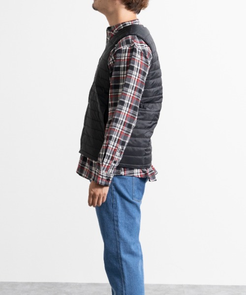 NYLAUS(ナイラス)の「Vネック インナーライトダウンベスト(ダウンベスト・メンズ・ブラック/ネイビー/カーキ/キャメル/チャコール/ボルドー/グレー・LL/M/L/S)」の8枚目の写真