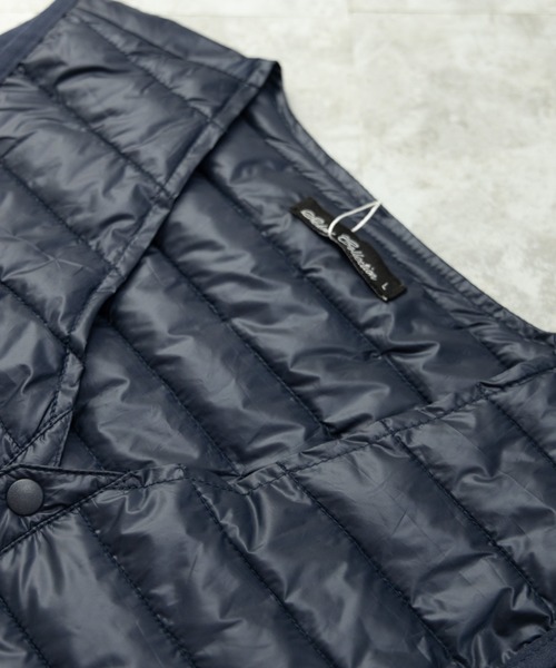 NYLAUS(ナイラス)の「Vネック インナーライトダウンベスト(ダウンベスト・メンズ・ブラック/ネイビー/カーキ/キャメル/チャコール/ボルドー/グレー・LL/M/L/S)」の21枚目の写真