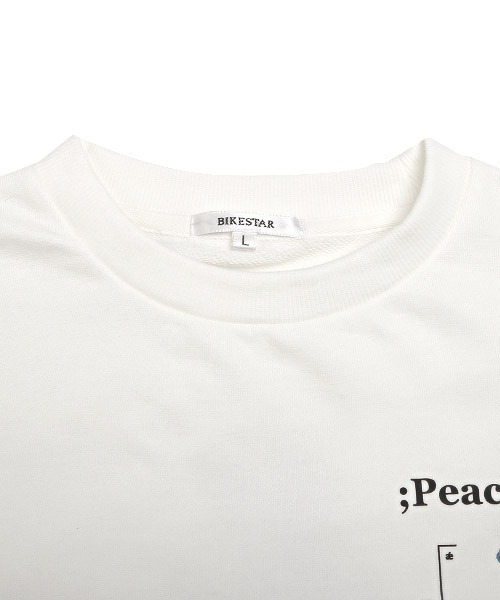 LUXSTYLE（ラグスタイル）の「フラワープリントトレーナー（スウェット・メンズ・ホワイト/ブラック・M/L）」の8枚目の写真