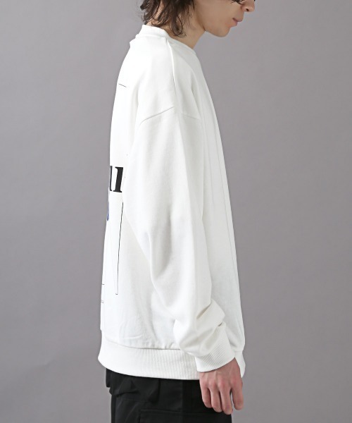 LUXSTYLE（ラグスタイル）の「フラワープリントトレーナー（スウェット・メンズ・ホワイト/ブラック・M/L）」の16枚目の写真