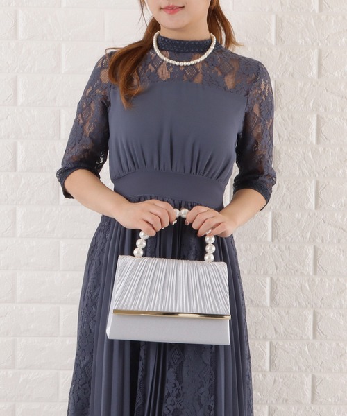 Lace Ladies（レースレディース）の「パールハンドル2wayハンドバッグ（クラッチバッグ・レディース・グレー/ブラック/ベージュ・FREE）」の14枚目の写真