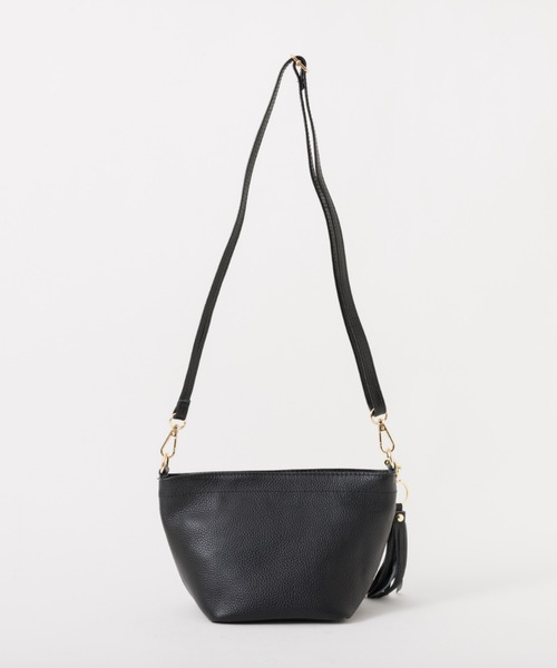 soeur(スール)の「SOEUR/レザー台形ショルダーBAG(ショルダーバッグ・レディース・グレー/パープル/ブラック・フリー)」の5枚目の写真