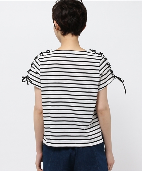 WEGO（ウィゴー）の「WEGO/レースアップTシャツ（Tシャツ/カットソー・レディース・オフホワイト/ホワイト系その他/ブラック/ブルー系その他/カーキ・FREE）」の13枚目の写真