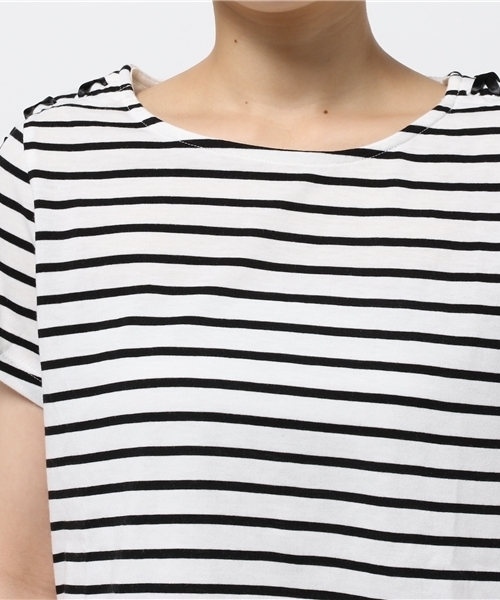 WEGO（ウィゴー）の「WEGO/レースアップTシャツ（Tシャツ/カットソー・レディース・オフホワイト/ホワイト系その他/ブラック/ブルー系その他/カーキ・FREE）」の14枚目の写真