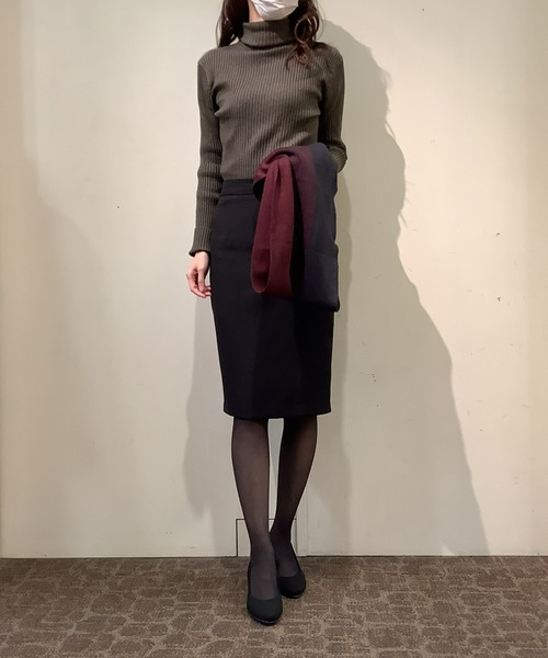 TOKYO SHIRTS(トウキョウシャツ)の「リブタートルネック ベーシックニットプルオーバー(ニット/セーター・レディース・ブラック/グレイッシュブルー/カーキオリーブ/アイボリー・M/LL/L)」の21枚目の写真
