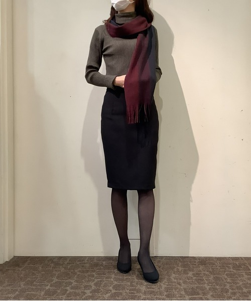 TOKYO SHIRTS(トウキョウシャツ)の「リブタートルネック ベーシックニットプルオーバー(ニット/セーター・レディース・ブラック/グレイッシュブルー/カーキオリーブ/アイボリー・M/LL/L)」の22枚目の写真