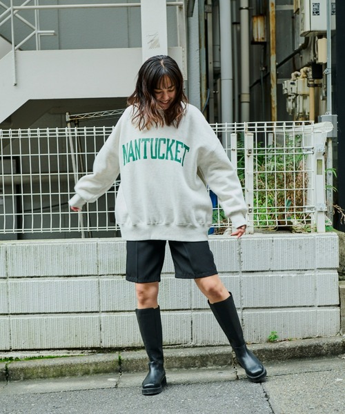 Auntie Rosa Holiday（アンティローザホリデー）の「裏起毛BIGロゴスウェット（スウェット・レディース・ネイビー/イエロー/ナチュラル・FREE）」の15枚目の写真