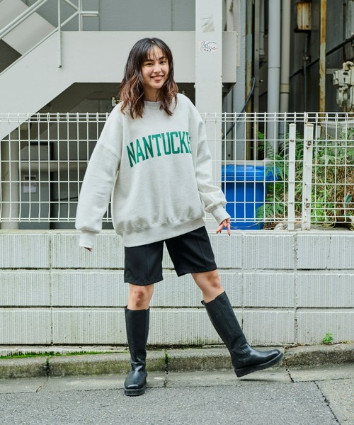 Auntie Rosa Holiday（アンティローザホリデー）の「裏起毛BIGロゴスウェット（スウェット・レディース・ネイビー/イエロー/ナチュラル・FREE）」の17枚目の写真