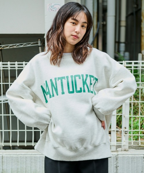 Auntie Rosa Holiday（アンティローザホリデー）の「裏起毛BIGロゴスウェット（スウェット・レディース・ネイビー/イエロー/ナチュラル・FREE）」の5枚目の写真