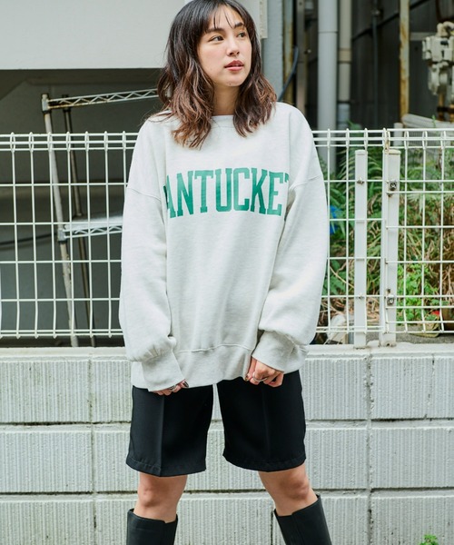 Auntie Rosa Holiday（アンティローザホリデー）の「裏起毛BIGロゴスウェット（スウェット・レディース・ネイビー/イエロー/ナチュラル・FREE）」の9枚目の写真