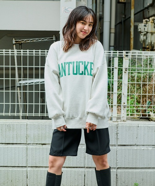 Auntie Rosa Holiday（アンティローザホリデー）の「裏起毛BIGロゴスウェット（スウェット・レディース・ネイビー/イエロー/ナチュラル・FREE）」の10枚目の写真