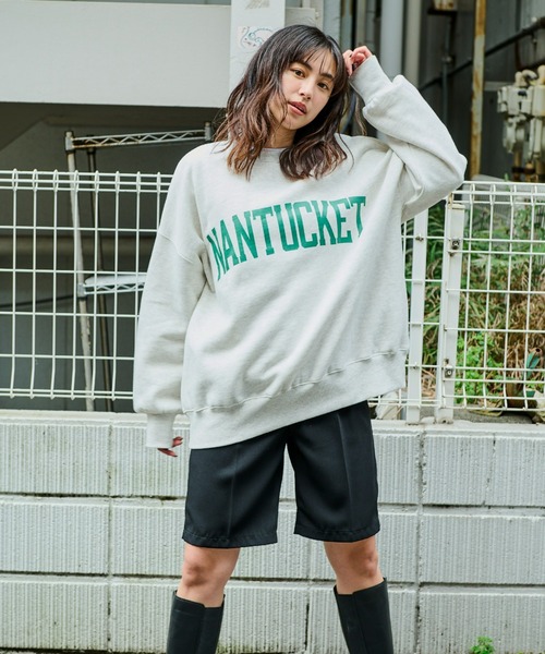 Auntie Rosa Holiday（アンティローザホリデー）の「裏起毛BIGロゴスウェット（スウェット・レディース・ネイビー/イエロー/ナチュラル・FREE）」の11枚目の写真