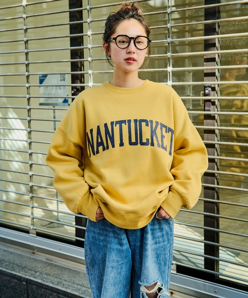 Auntie Rosa Holiday（アンティローザホリデー）の「裏起毛BIGロゴスウェット（スウェット・レディース・ネイビー/イエロー/ナチュラル・FREE）」の18枚目の写真