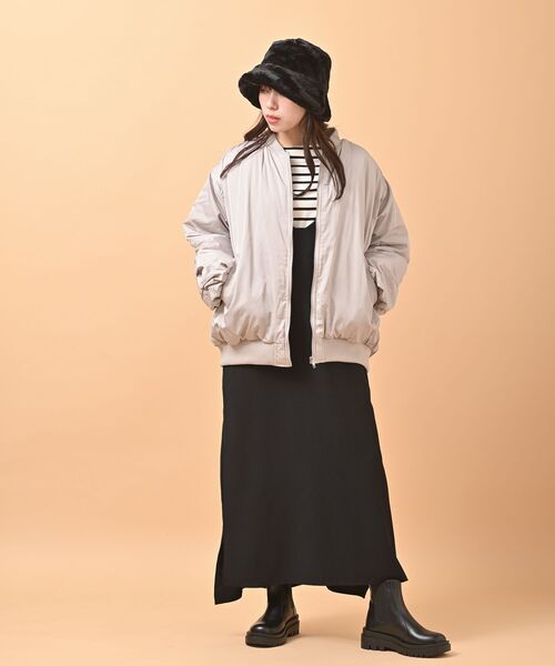 フェイクファーバケットハット