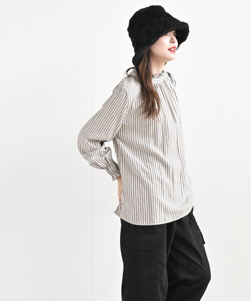 フェイクファーバケットハット