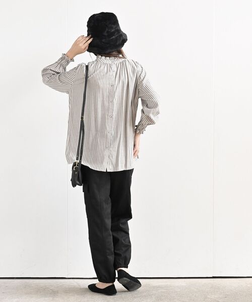 フェイクファーバケットハット