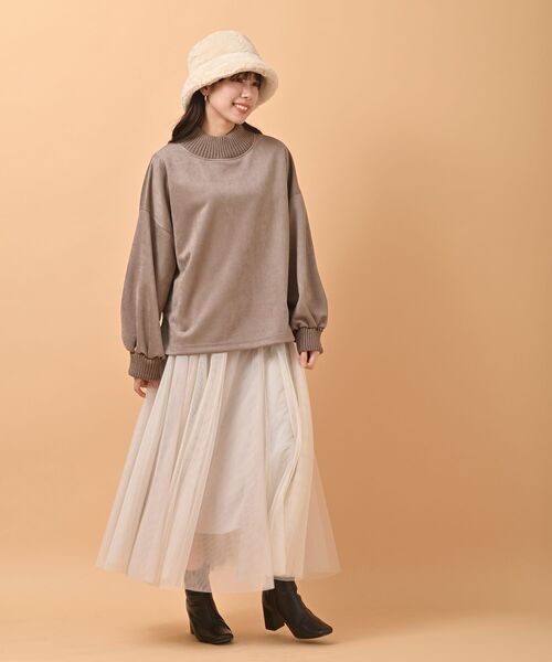 フェイクファーバケットハット