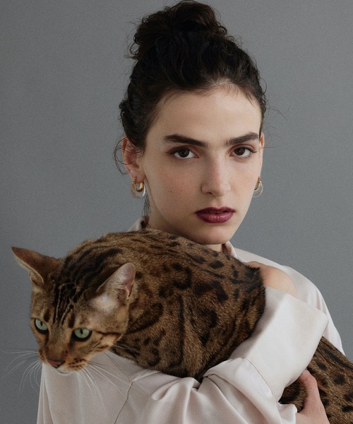 CENE（セネ）の「【CENE】セネ/カラースモールフープピアス（ピアス（両耳用）・レディース・ホワイト/グリーン/クリア・FREE）」の22枚目の写真