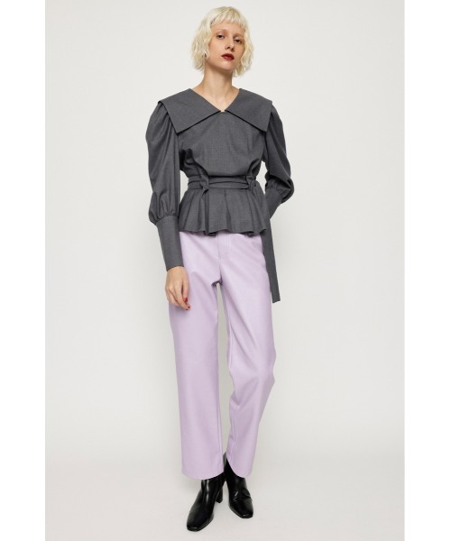 SLY(スライ)の「BIG COLLAR BROWSING TOPS ビッグカラー ブラウジン グトップス(シャツ/ブラウス・レディース・グレー/ブラウン系その他2・FREE)」の5枚目の写真