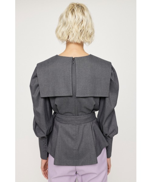 SLY(スライ)の「BIG COLLAR BROWSING TOPS ビッグカラー ブラウジン グトップス(シャツ/ブラウス・レディース・グレー/ブラウン系その他2・FREE)」の8枚目の写真