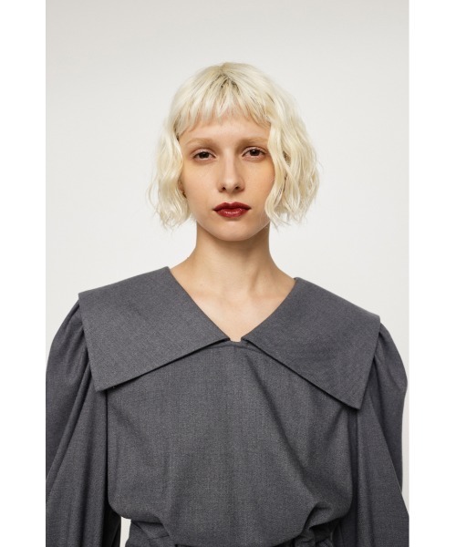 SLY(スライ)の「BIG COLLAR BROWSING TOPS ビッグカラー ブラウジン グトップス(シャツ/ブラウス・レディース・グレー/ブラウン系その他2・FREE)」の9枚目の写真