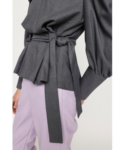 SLY(スライ)の「BIG COLLAR BROWSING TOPS ビッグカラー ブラウジン グトップス(シャツ/ブラウス・レディース・グレー/ブラウン系その他2・FREE)」の12枚目の写真