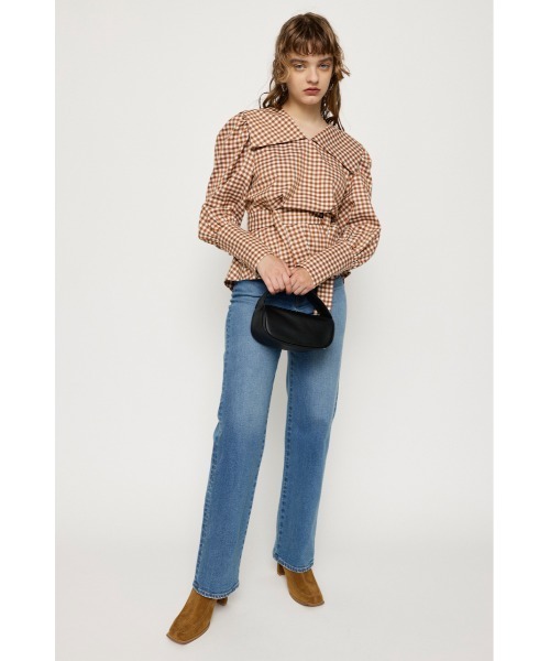 SLY(スライ)の「BIG COLLAR BROWSING TOPS ビッグカラー ブラウジン グトップス(シャツ/ブラウス・レディース・グレー/ブラウン系その他2・FREE)」の15枚目の写真