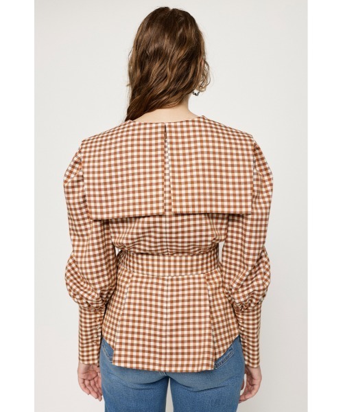 SLY(スライ)の「BIG COLLAR BROWSING TOPS ビッグカラー ブラウジン グトップス(シャツ/ブラウス・レディース・グレー/ブラウン系その他2・FREE)」の18枚目の写真