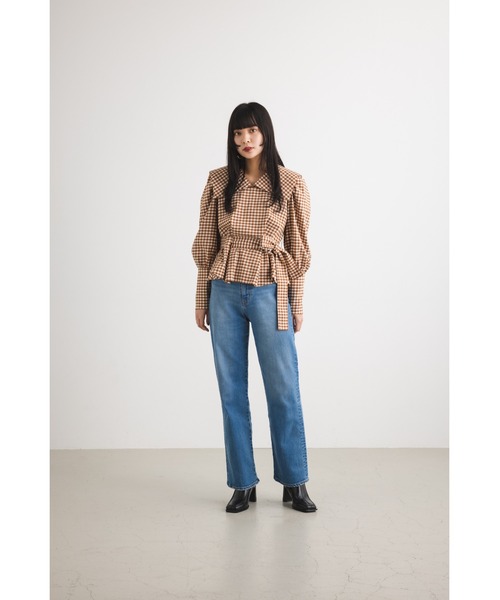 SLY(スライ)の「BIG COLLAR BROWSING TOPS ビッグカラー ブラウジン グトップス(シャツ/ブラウス・レディース・グレー/ブラウン系その他2・FREE)」の19枚目の写真