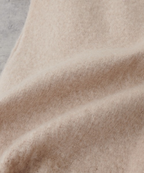 PUAL CE CIN（ピュアルセシン）の「起毛フェイクウール無地マフラー（ストール/ショール・レディース・アイボリー/ライトベージュ/ブラック/ピンクベージュ/ミント・FREE）」の18枚目の写真