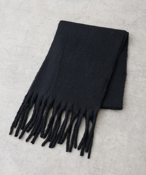 PUAL CE CIN（ピュアルセシン）の「起毛フェイクウール無地マフラー（ストール/ショール・レディース・アイボリー/ライトベージュ/ブラック/ピンクベージュ/ミント・FREE）」の12枚目の写真