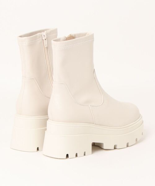 Mafmof（マフモフ）の「Mafmof(マフモフ)厚底トラックソールストレッチブーツ（ブーツ・レディース・ブラック/ブラック系その他/ダークブラウン/ホワイト・S/M/L/LL）」の14枚目の写真