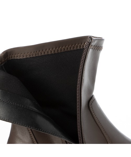 Mafmof（マフモフ）の「Mafmof(マフモフ)厚底トラックソールストレッチブーツ（ブーツ・レディース・ブラック/ブラック系その他/ダークブラウン/ホワイト・S/M/L/LL）」の9枚目の写真