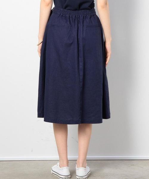 coen(コーエン)の「撥水加工DIAMAGICミディ丈フレアスカート(スカート・レディース・ナチュラル/ネイビー・FREE)」の3枚目の写真